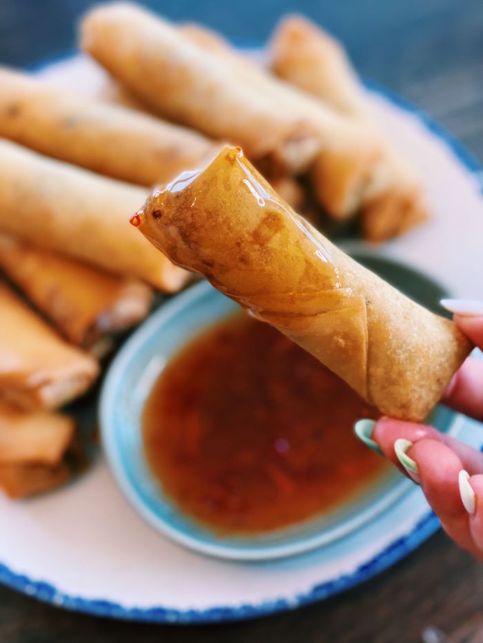 Crispy, crunchy veggie spring rolls