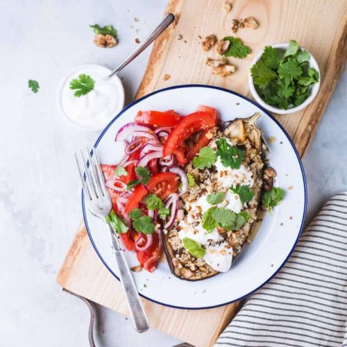Stacked Tomato, Summer Vegetable, and Grilled Bread Salad - Recipe Buster