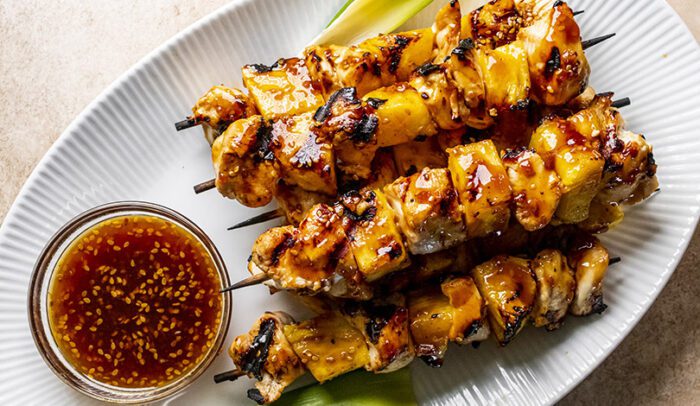 Teriyaki Pineapple Chicken Skewers Ingredients & Recipe