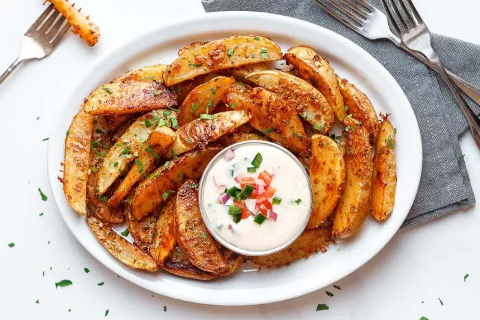 Crispy Baked Parmesan Garlic Potato Wedges Recipe In 2024